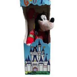 Vintage 90s Applause Goofy Plush Xmas Sweater NRFB in WDW Box Children's Miracle